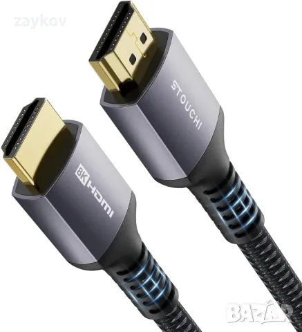 Stouchi 8K HDMI кабел 48Gbps 1ft, ултра високоскоростен HDMI 2.1 кабел, 4K @120Hz 8K @60Hz, снимка 1