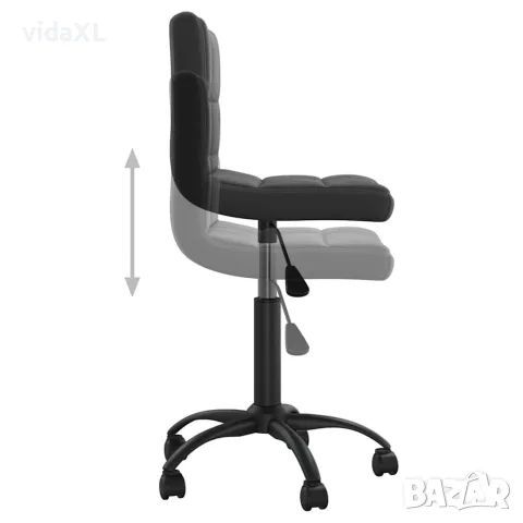 vidaXL Въртящ се офис стол, черен, кадифе, снимка 6 - Столове за офис - 56147014
