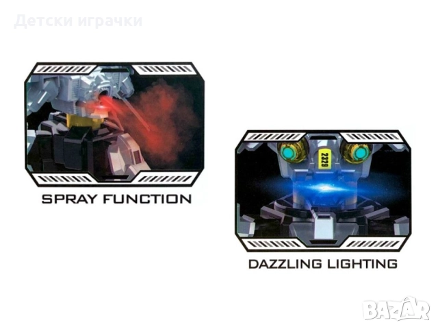 Робот полицейски с дистанционно управление и пушек ефекти , снимка 2 - Коли, камиони, мотори, писти - 52837286