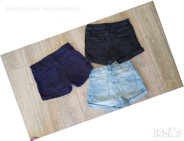 3 броя дънкови панталонки H&M, снимка 4 - Къси панталони и бермуди - 29544904