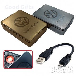 Луксозна USB запалка за цигари с лого на VW фолксваген, снимка 3 - Запалки - 39306045