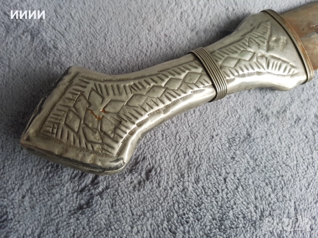 Сребърна кама ханджар, снимка 4 - Антикварни и старинни предмети - 51761260