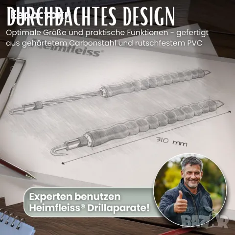 Heimfleiss® Инструмент за усукване на арматурни връзки, телени връзки за изграждане на огради, снимка 3 - Други инструменти - 49293539