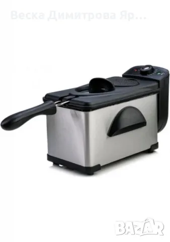 Фритюрник Rosberg, 2000W, 2L, демонтиращ се съд, капак и филтър,инокс, 2 ГОДИНИ ГАРАНЦИЯ