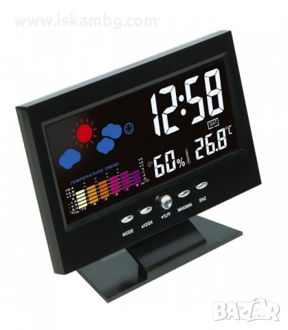 НАСТОЛЕН ЧАСОВНИК С ГОЛЯМ ДИСПЛЕЙ, ЦВЕТНА МЕТЕОРОЛОГИЧНА СТАНЦИЯ - код 8082, снимка 9 - Други стоки за дома - 33963873