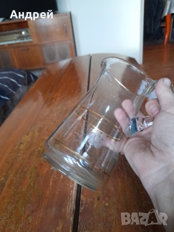 Стара стъклена кана,каничка #12, снимка 3 - Други ценни предмети - 53010476