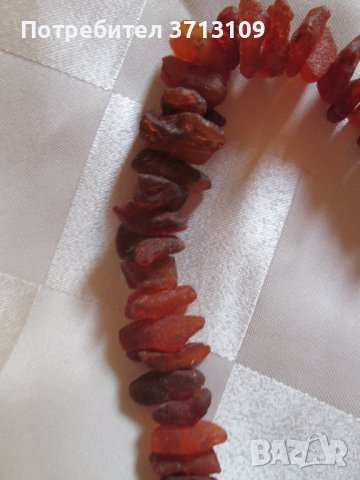 Старо колие естествен балтийски необработен кехлибар, снимка 4 - Колиета, медальони, синджири - 42376593