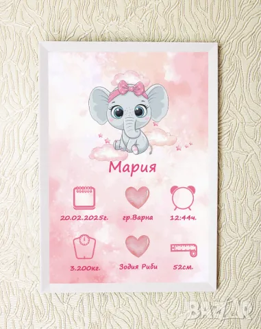 Бебешка визитка / постер, снимка 8 - Други - 46241572