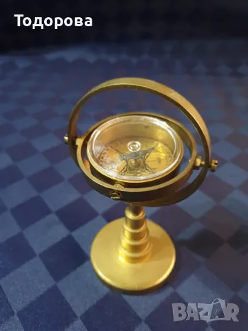 Малък корабен бронзов  жирокомпас - сувенир