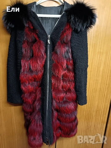 Палто лисица естествен косъм , снимка 11 - Палта, манта - 53227643