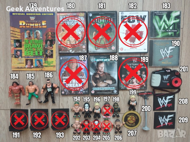 WWE Кеч Колекция - Екшън Фигурки, Аксесоари, Кечисти, Списания, Картички, снимка 8 - Колекции - 47660667