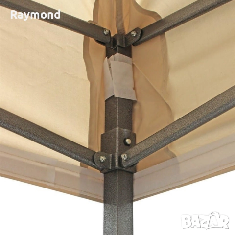 Луксозна градинска шатра KraftWorld 3×6 м – премиум бежово платнище, сгъваема конструкция, снимка 9 - Градински мебели, декорация  - 51465658