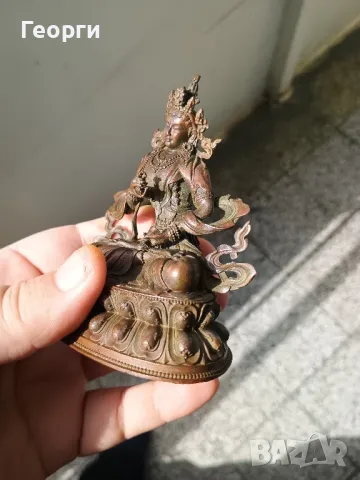 Бронзова статуетка Тара, снимка 6 - Антикварни и старинни предмети - 50092961