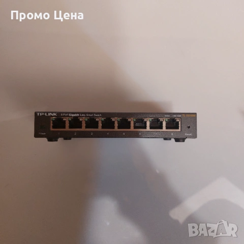 TP-Link 8-Port Gigabit Easy Smart Switch гигабитов суич, снимка 5 - Суичове - 54195415