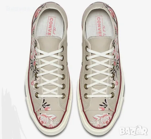 Converse Chuck Taylor All Star Floral кожени кецове с бродерия