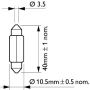 Автомобилна Крушка PHILIPS 24V 5W SV8,5 T10,5x42 № 13864CP, снимка 2