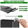 Повдигната метална градинска леха VELPAX 122 × 122 × 61 см, снимка 5