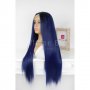 Дълга права синя лейс фронт перука Марая, снимка 2