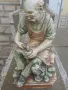 Красива масивна статуетка Обущаря със котката CAPODIMONTE., снимка 1