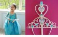 Плитка за коса пластмасова детска корона и Жезъл принцеса Елза Замръзналото Кралство Frozen костюм