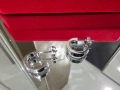 CARTIER Love Silver Hoop Дамски Обеци, снимка 4