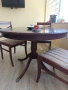 Кръгла старинна маса с 4 стола, снимка 4
