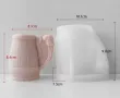 3d голяма чаша халба буре силиконов молд форма фондан гипс смола, снимка 1