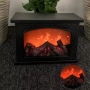 Декоративна електрическа камина, с 3D ефект на пламък, 30x20х10 см, USB захранване и батерии, снимка 1