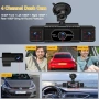 Нов Dash Cam Автомобилна камера 360° 4 канала 2K WiFi 8 IR лампи 64GB карта, снимка 2