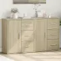 vidaXL Сайдборди, 2 бр, дъб сонома, 60x31x70 см, инженерно дърво, снимка 2