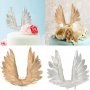 LED светещи крила криле за ангел Кръщене топер декор торта украса парти, снимка 9