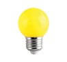 Лампа сфера мини, жълта, LED, клас F, цокъл E27, 220V, 1W