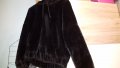Късо пухено яке анурак с изкуствен косъм качулка Zara Зара, снимка 5