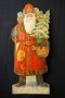 Стара картина, дървено пано Дядо Мраз/Дядо Коледа, 1960-те г, снимка 1 - Колекции - 31989525