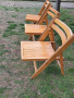 Дървени сгъваеми столове-3 броя, снимка 1 - Столове - 44618235