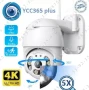 YCC365 Plus Куполна PTZ IP CAMERA 8MP WiFi Външна ВОДОУСТОЙЧИВА камера Wi-Fi, снимка 1