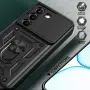 За Realme C100 5G / C83 5G Удароустойчив TPU PC Калъф с Въртяща Стойка, Плъзгащо Капаче за Камерата , снимка 11