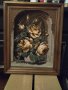 Страхотен гоблен рози масивна дървена рамка намален, снимка 2
