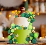 108 броя топчета топки на тел от стиропор за декорация на торта зелени златисти , снимка 5