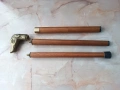 Дървен бастун с бронзова дръжка с тайник, снимка 5