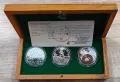 Турция 30 лири сет от 3 монети х 1 оз. сребро - редки, снимка 1