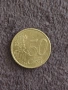 Германска монета 50 цента 2002 г. с липсващ знак на монетния двор под годината на отсичане, снимка 2