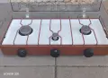 Котлон на газ,LPG три горелки ГДР. , снимка 5