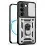 За Realme C100 5G / C83 5G Удароустойчив TPU PC Калъф с Въртяща Стойка, Плъзгащо Капаче за Камерата , снимка 7