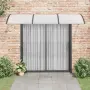 vidaXL Навес за врата, черен, 300x100 см, поликарбонат, снимка 3