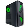 Кутия за компютър 1stPlayer F4-3A1-15LED-GREEN, ATX, Middle Tower Черна, снимка 1 - Захранвания и кутии - 40017228