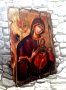 ПРОДАДЕНА!икона Богородица с децата Исус и Йоан Предтеча 30/21 см УНИКАТ, декупаж, снимка 4