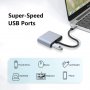 USB C хъб Multiport Adapter, 4К HDMI, VGA, USB 3.0, PD 87W, алуминиев, снимка 4