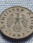 Монета 1 райхсфенинг 1942г. Германия Трети Райх с СХВАСТИКА за КОЛЕКЦИЯ 29581, снимка 6