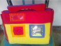 Детска бебешка къщичка от плат и дунапрен с музикални кубчета